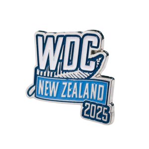 Official WDC 2025 New Zealand lapel pin – enamel on metal